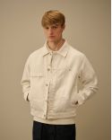 VESTE ZIPPEE EN DENIM BULL GAZE BLANC