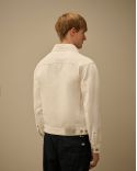 VESTE ZIPPEE EN DENIM BULL GAZE BLANC