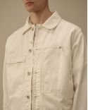 VESTE ZIPPEE EN DENIM BULL GAZE BLANC