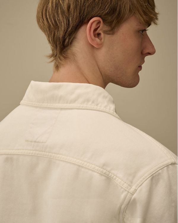 VESTE ZIPPEE EN DENIM BULL GAZE BLANC