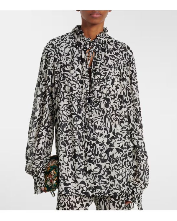 CHEMISE ABSTRAITE CATYA NOIR 2