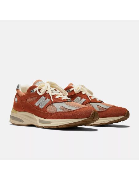 SNEAKERS MADE IN UK U991v2 VINTAGE SPORTS POTTERS CLAY / RAW SIENNA / HARBOR MIST