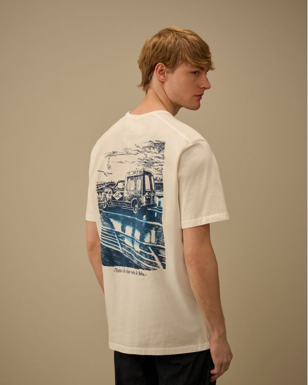 TSHIRT LOGO IMPRIME GAZE BLANCHE