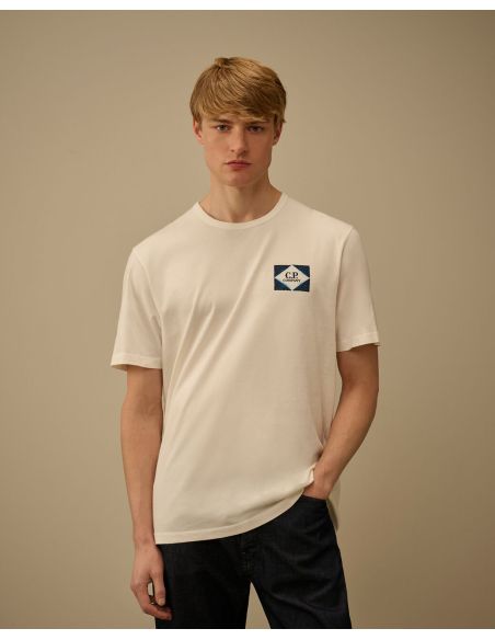 TSHIRT LOGO IMPRIME GAZE BLANCHE