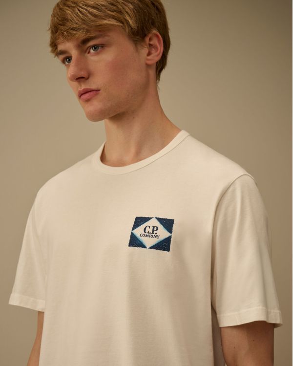 TSHIRT LOGO IMPRIME GAZE BLANCHE