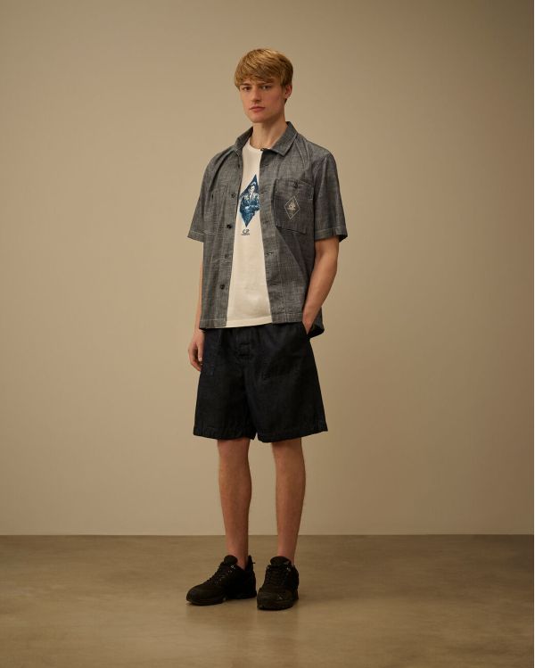 BRITISH NAUTICAL SHIRT GAUZE WHITE