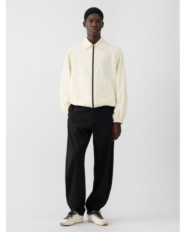 WHITE WINDBREAKER JACKET