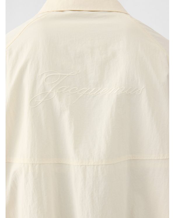 WHITE WINDBREAKER JACKET