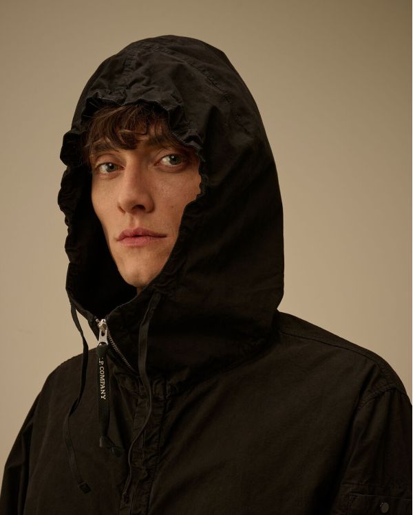 VESTE À CAPUCHE MICRO-REPS AVEC LUNETTES INTÉGRÉES NOIR