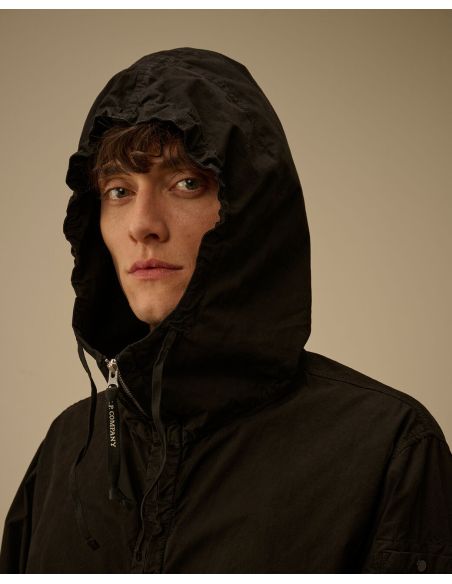 MICRO-REPS HOODED LENS JACKET BLACK