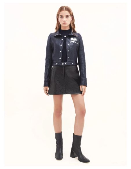 VESTE REEDITION VINYLE BLEU MARINE