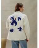 VESTE BRODÉE LIBERTÉ ÉCRU