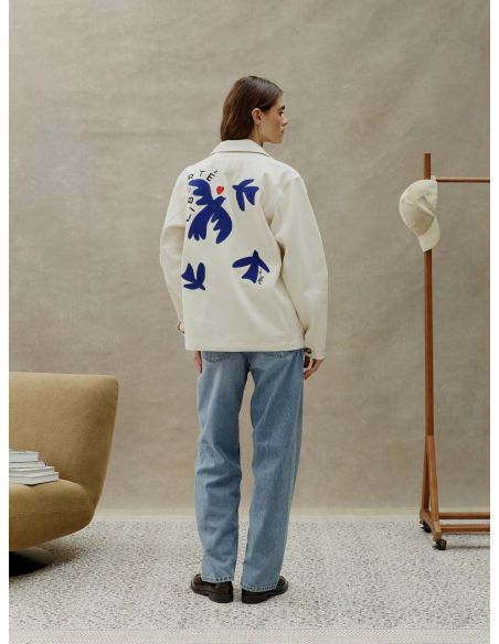 VESTE BRODÉE LIBERTÉ ÉCRU