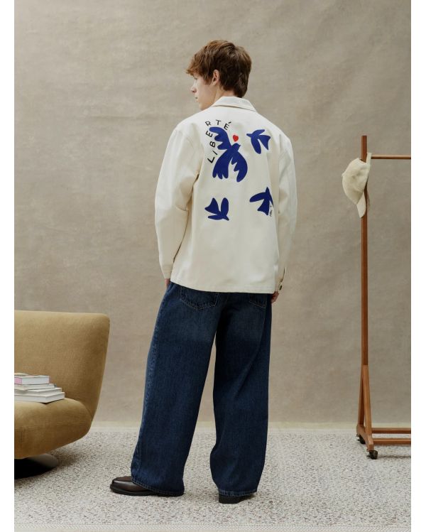 VESTE BRODÉE LIBERTÉ ÉCRU