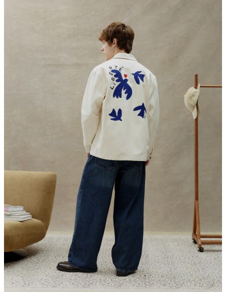 VESTE BRODÉE LIBERTÉ ÉCRU