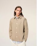 SURCHEMISE AMI DE COEUR EN CROCHET BEIGE TAUPE