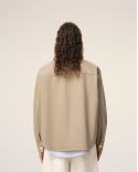 SURCHEMISE AMI DE COEUR EN CROCHET BEIGE TAUPE