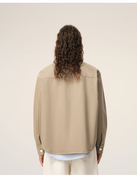 SURCHEMISE AMI DE COEUR EN CROCHET BEIGE TAUPE