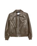 CLASSIC BRONZE GREEN LAMB LEATHER JACKET
