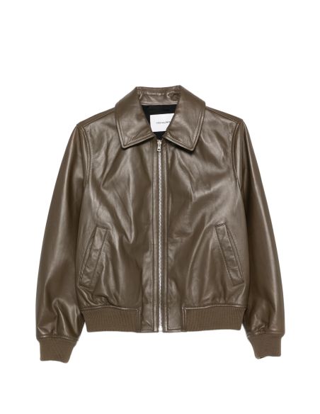 CLASSIC BRONZE GREEN LAMB LEATHER JACKET