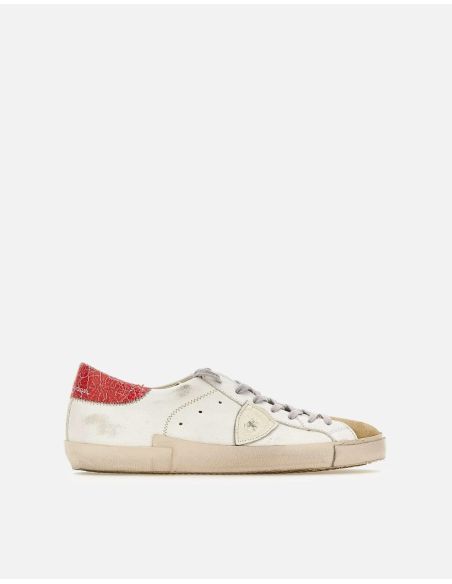 SNEAKERS PRSX LOW HOMME VINTAGE MIXAGE BLANC / ROUGE
