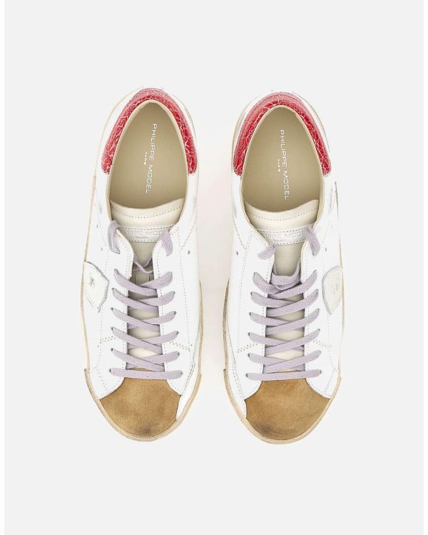 SNEAKERS PRSX LOW MAN VINTAGE MIX WHITE / RED