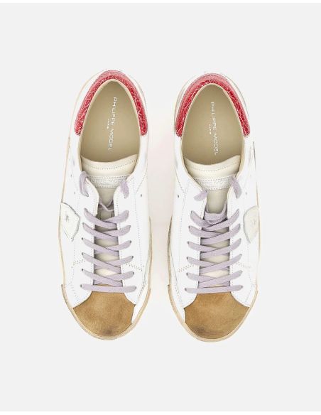 SNEAKERS PRSX LOW HOMME VINTAGE MIXAGE BLANC / ROUGE