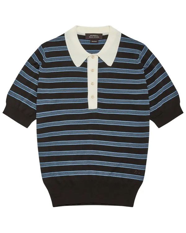 POLO BREEZE EN LAINE BLEU MARINE
