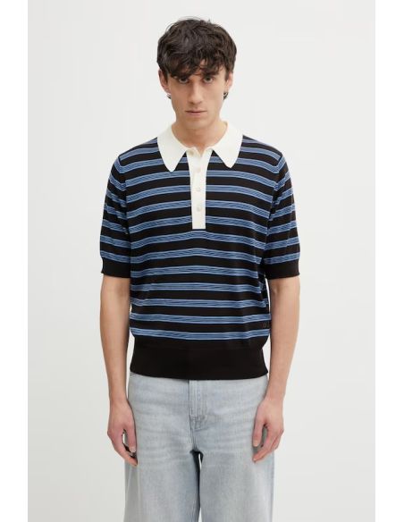 POLO BREEZE EN LAINE BLEU MARINE