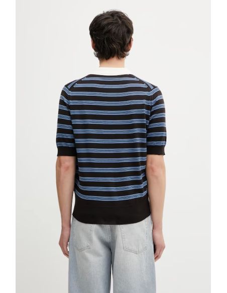 POLO BREEZE EN LAINE BLEU MARINE