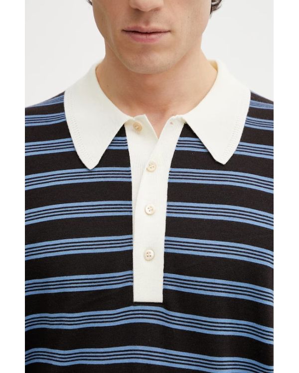 POLO BREEZE EN LAINE BLEU MARINE