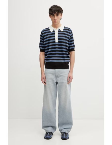 POLO BREEZE EN LAINE BLEU MARINE