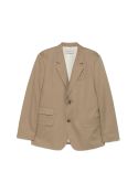 BEIGE TAUPE SINGLE-BREASTED STRAIGHT-CUT BLAZER