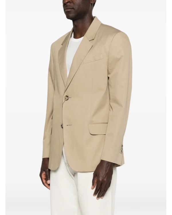 VESTE DROITE SIMPLE BOUTONNAGE BEIGE TAUPE