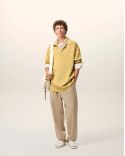 COTTON PANTS WITH ELASTIC WAISTBAND BEIGE TAUPE