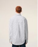 LOOSE-FIT AMI DE COEUR WHITE / INK DOUBLE-STRIPED SHIRT