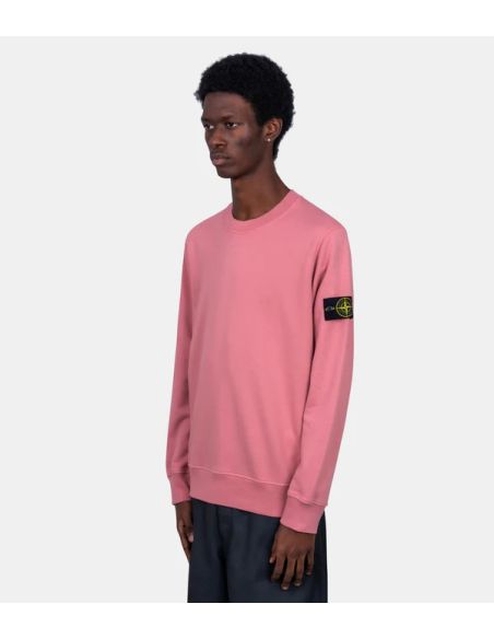 SWEATSHIRT 6100060 IN ORGANIC COTTON FLANNEL LAURIER ROSE