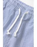 SHORT DE CHEF SEERSUCKER RAYURES BLEU MARINE