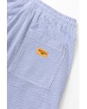 SHORT DE CHEF SEERSUCKER RAYURES BLEU MARINE
