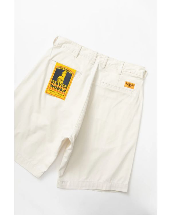 SHORT TWILL PART TIMER BLANC CASSÉ