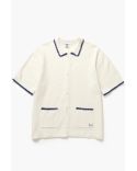 BLANKET STITCH KNIT OFF-WHITE