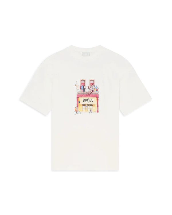 TSHIRT DRÔLE CAFÉ BLANC