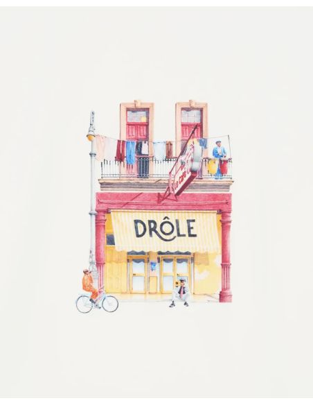 TSHIRT DRÔLE CAFÉ BLANC