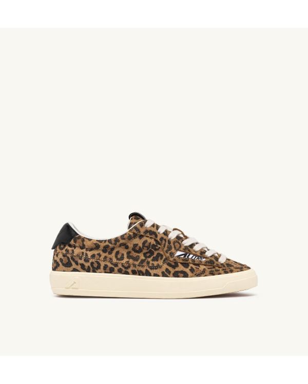 SNEAKERS WINDSCAPE LOW WOMAN SUEDE LEOPARD / BLACK