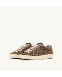 SNEAKERS WINDSCAPE LOW FEMME EN DAIM LEOPARD / NOIR