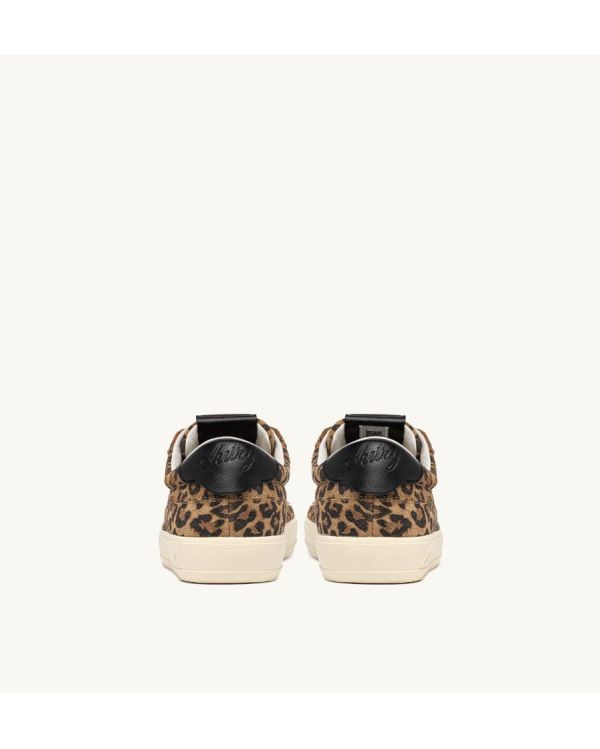 SNEAKERS WINDSCAPE LOW FEMME EN DAIM LEOPARD / NOIR