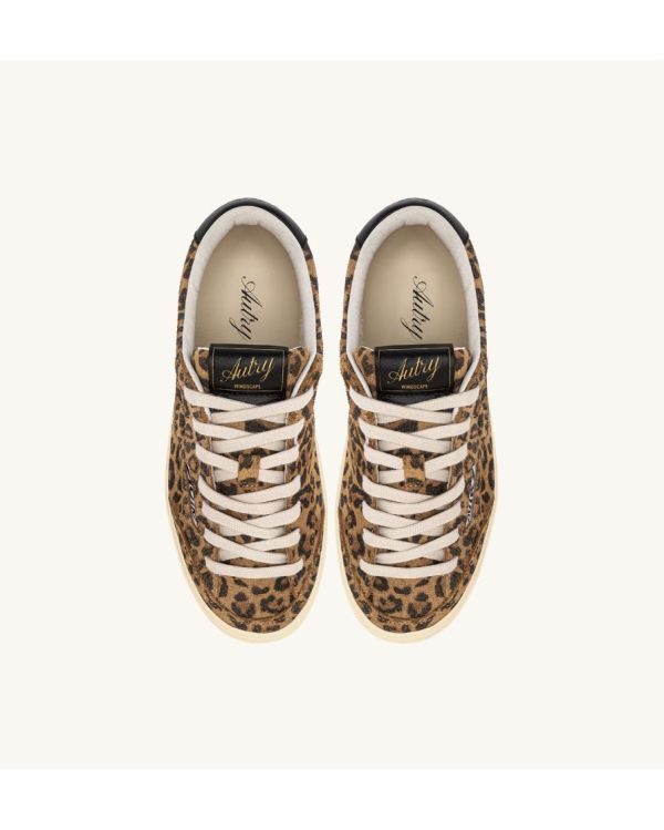 SNEAKERS WINDSCAPE LOW WOMAN SUEDE LEOPARD / BLACK
