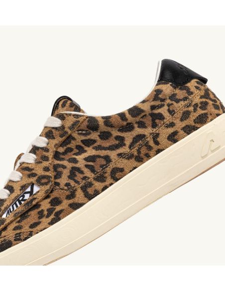 SNEAKERS WINDSCAPE LOW WOMAN SUEDE LEOPARD / BLACK