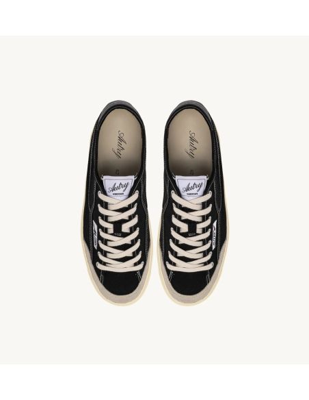 SNEAKERS WINDSCAPE LOW HOMME EN TOILE ET EN DAIM NOIR