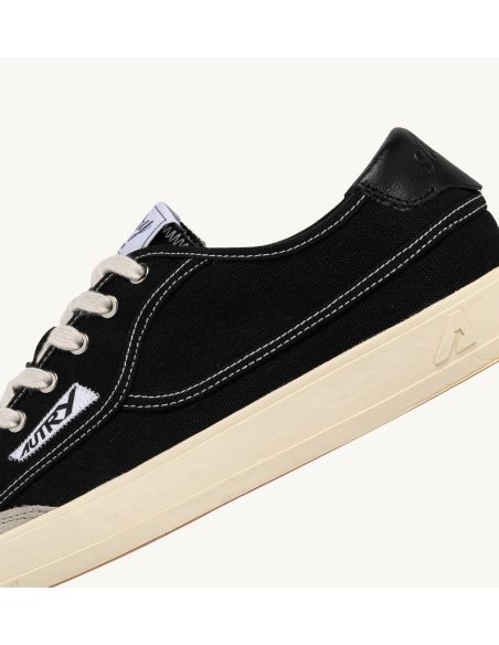 SNEAKERS WINDSCAPE LOW HOMME EN TOILE ET EN DAIM NOIR